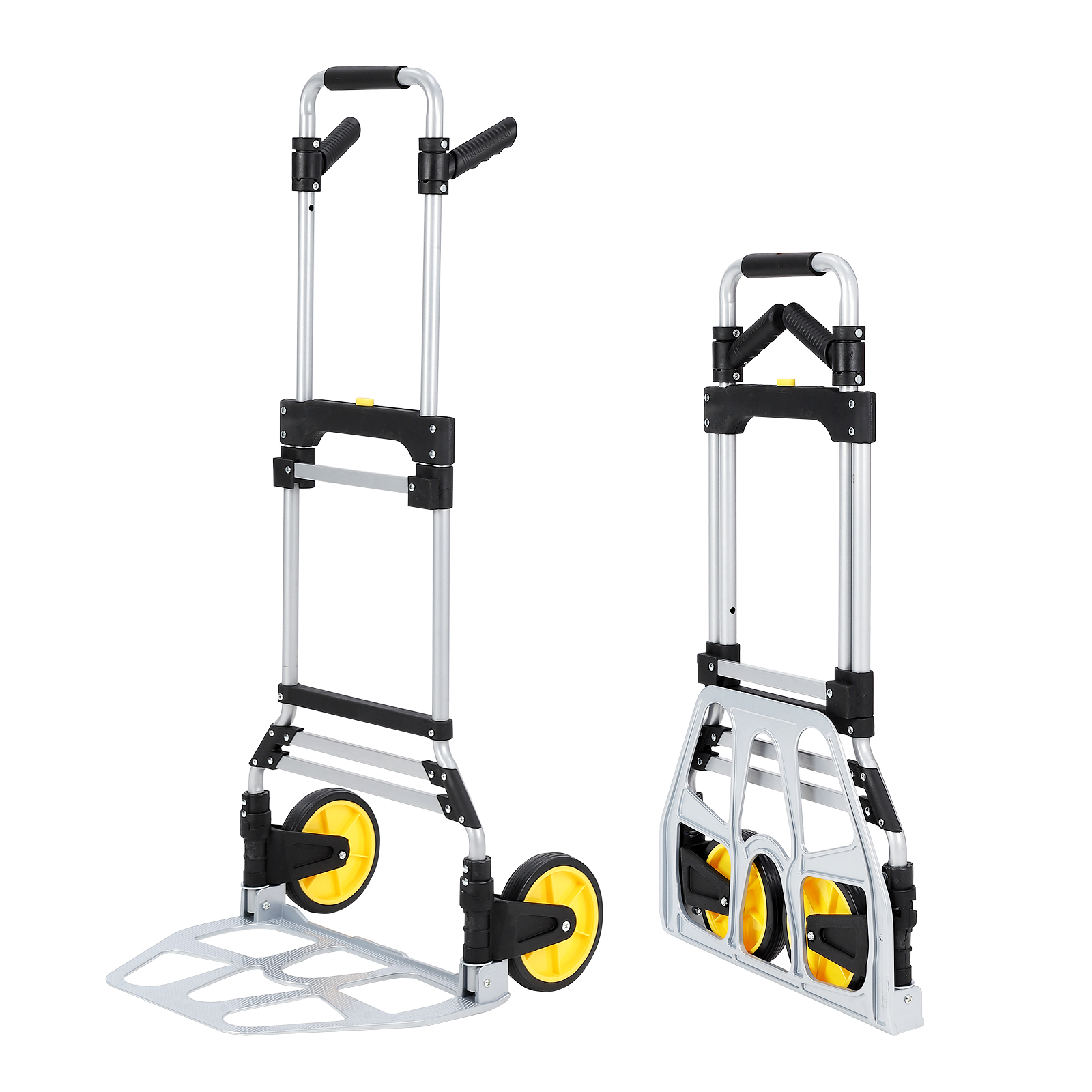 GarveeLife 台車 折りたたみ 軽量 150kg 静音 アルミ製 折りたたみ式 ハンドキャリー 家庭用 小型 キャリーカート