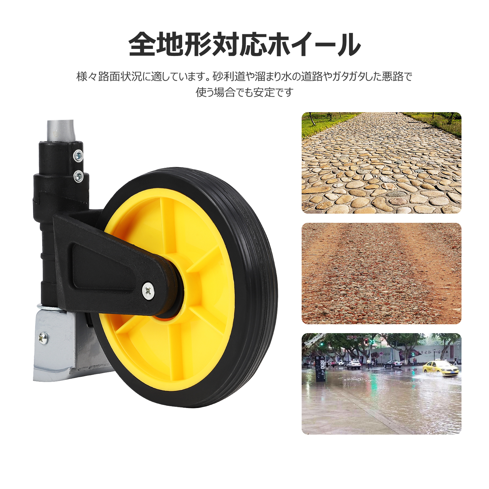 GarveeLife 台車 折りたたみ 軽量 150kg 静音 アルミ製 折りたたみ式 ハンドキャリー 家庭用 小型 キャリーカート - 画像 (5)