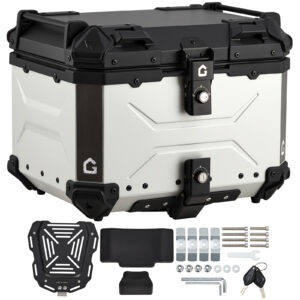 リアボックス バイク リア ボックス 大容量 45L 55L 65L 大型 アルミ 防水 トップケース ベース付き