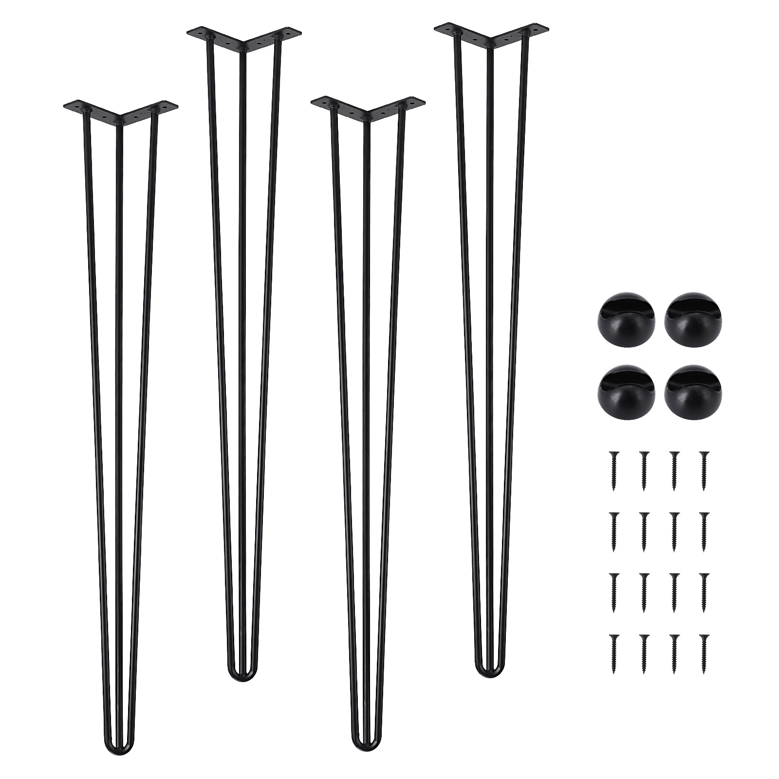 4本セット テーブル脚 高さ40cm 71cm 円柱 アイアン脚 調整アジャスター付き