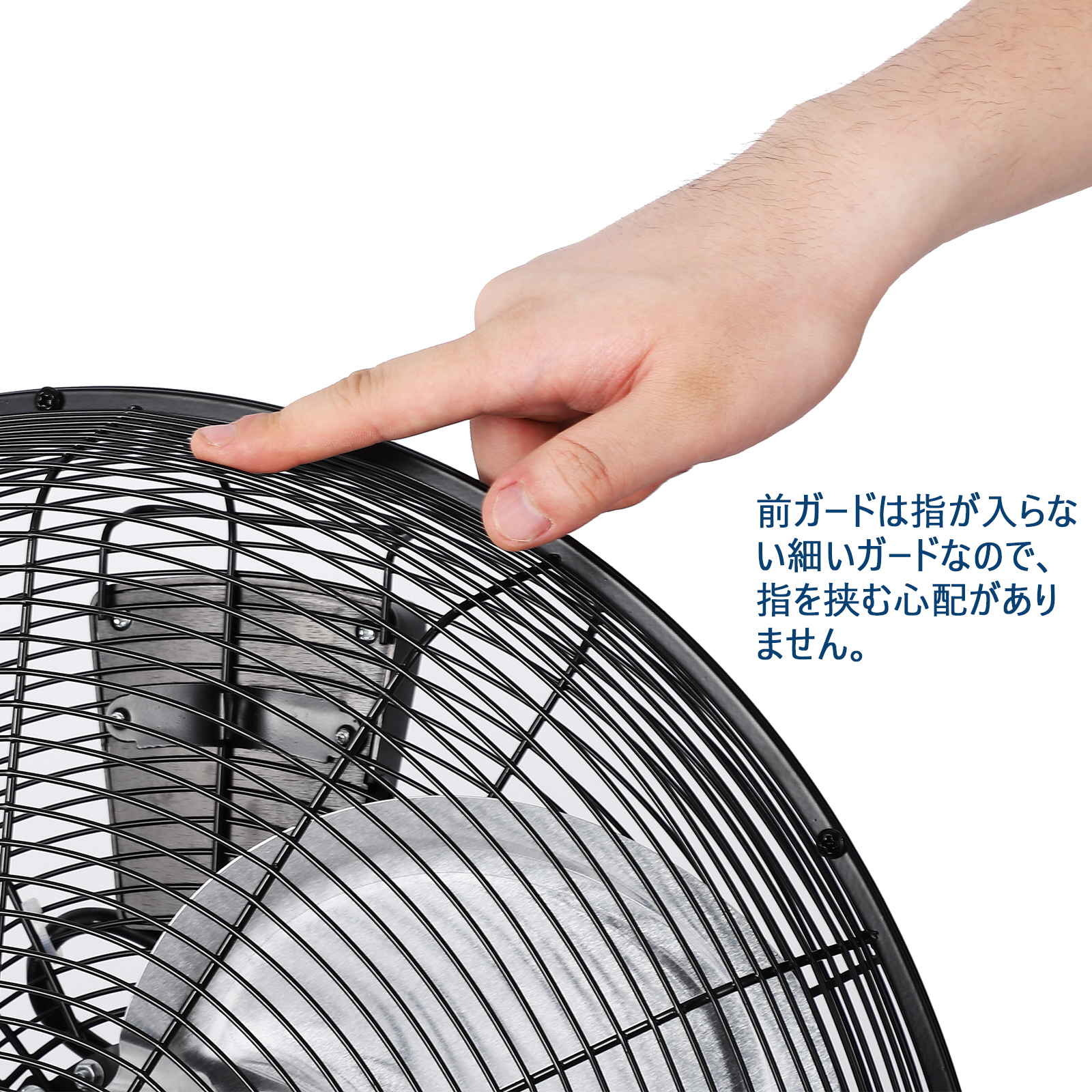 GarveeLife フロア工場扇 48cm 黒 首振り工業用扇風機 大型 - 画像 (14)
