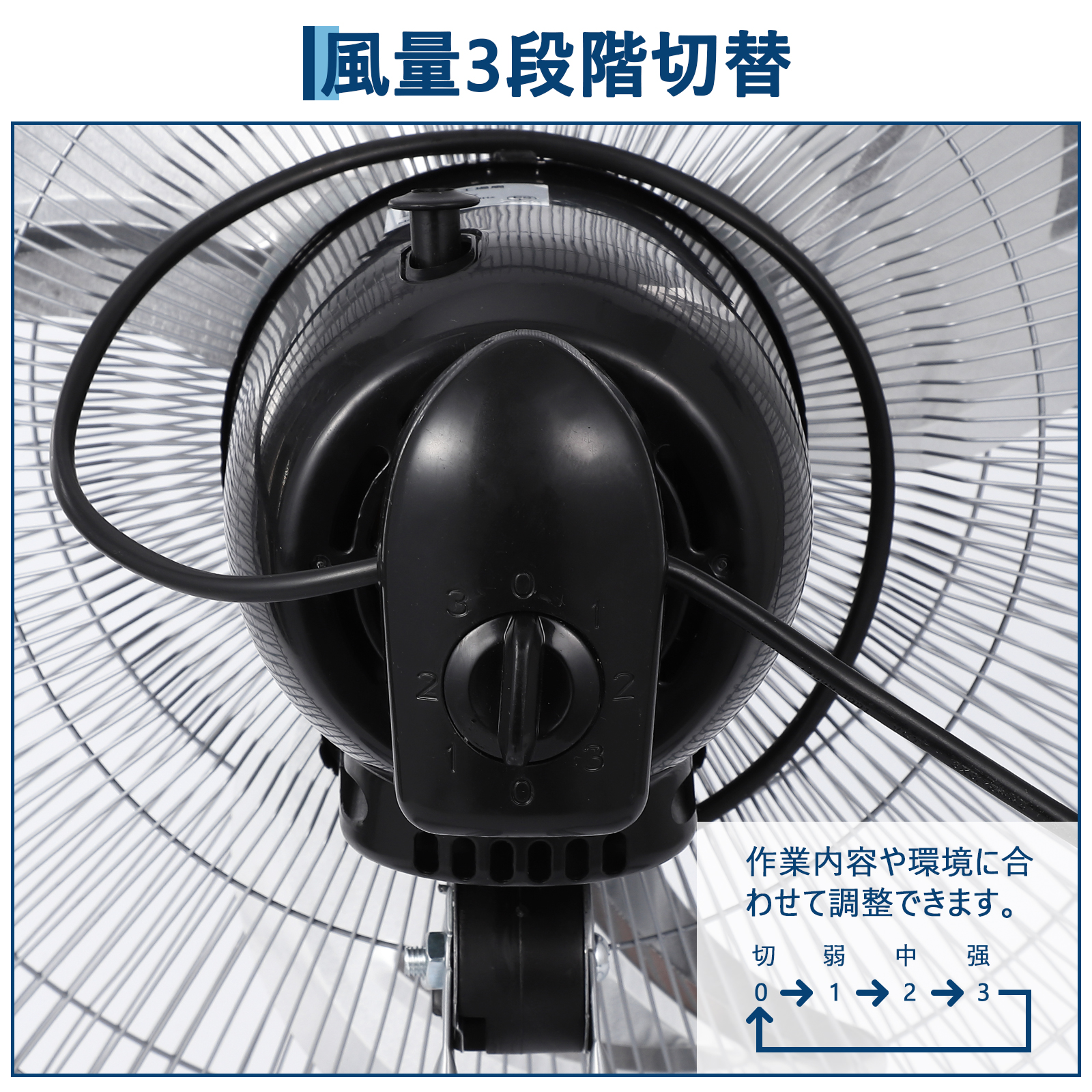 GarveeLife フロア工場扇 41cm シルバー 首振り工業用扇風機 大型 - 画像 (14)
