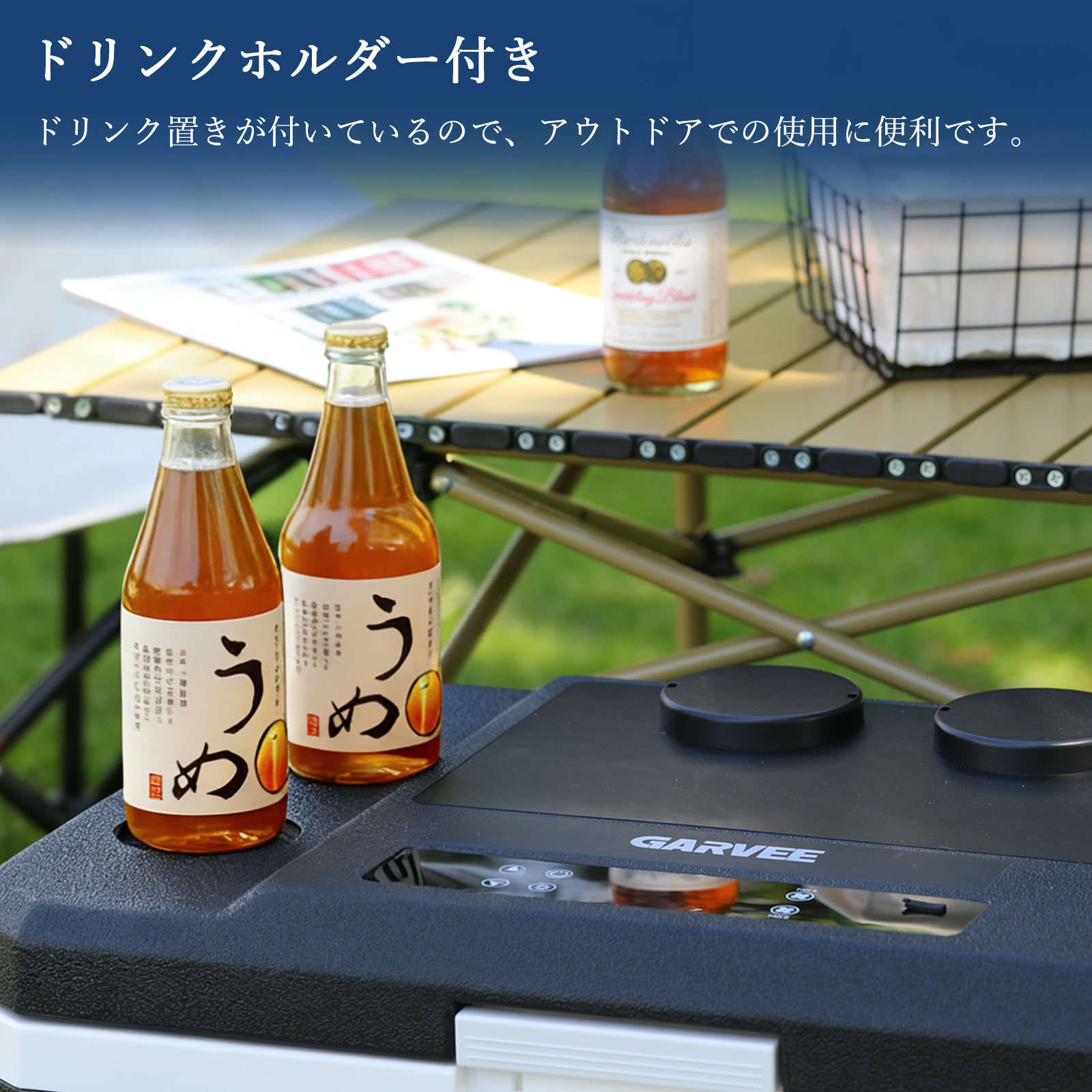 スポットクーラー ポータブル冷蔵庫 車載冷蔵庫 40L -18℃ DC12V/24V AC100V バッテリー付き クーラーボックス - 画像 (9)