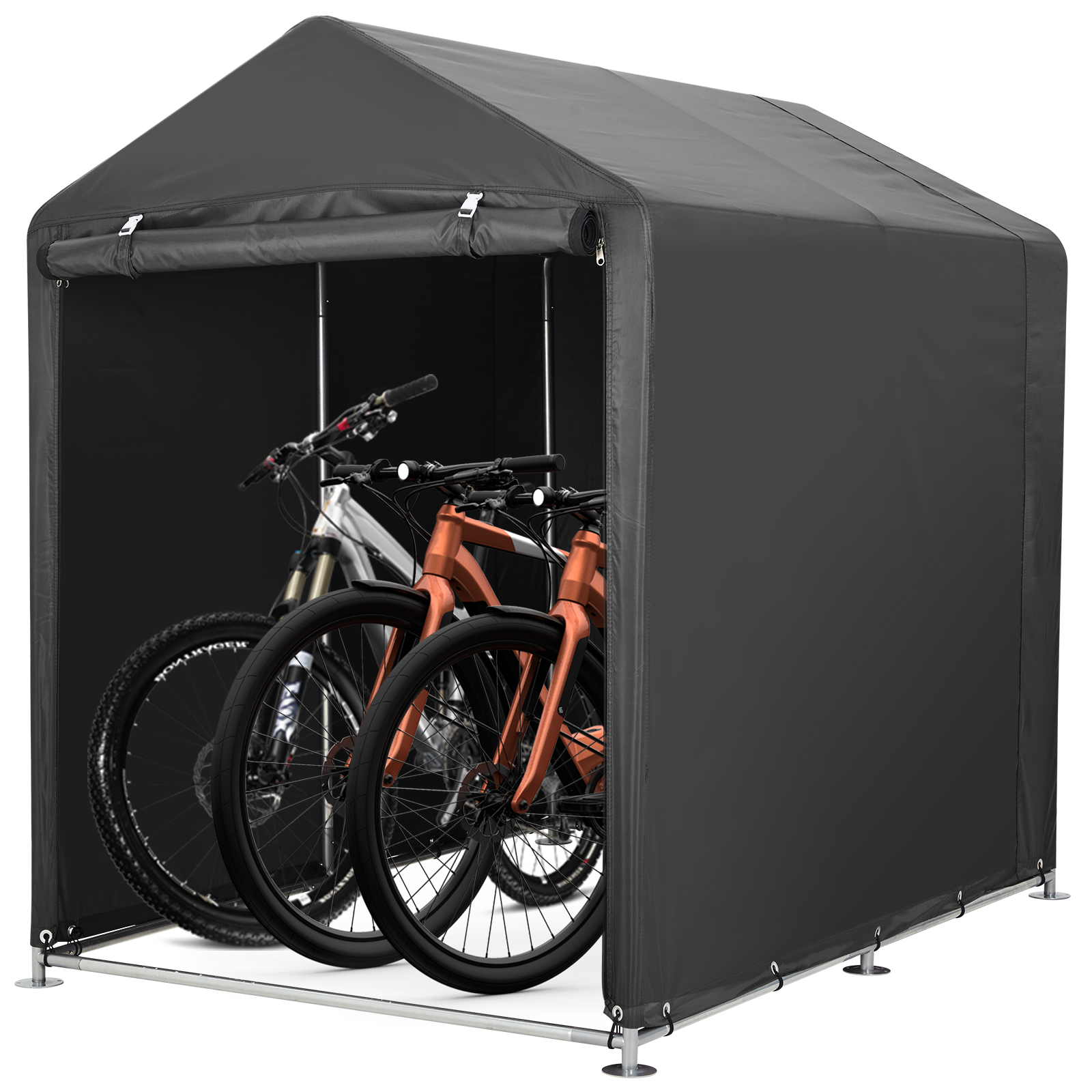 GarveeLife サイクルハウス サイクルポート 1~5台用 ガレージ 物置 屋外 テント 簡易ガレージ バイクガレージ 自転車置き場 - 画像 (3)