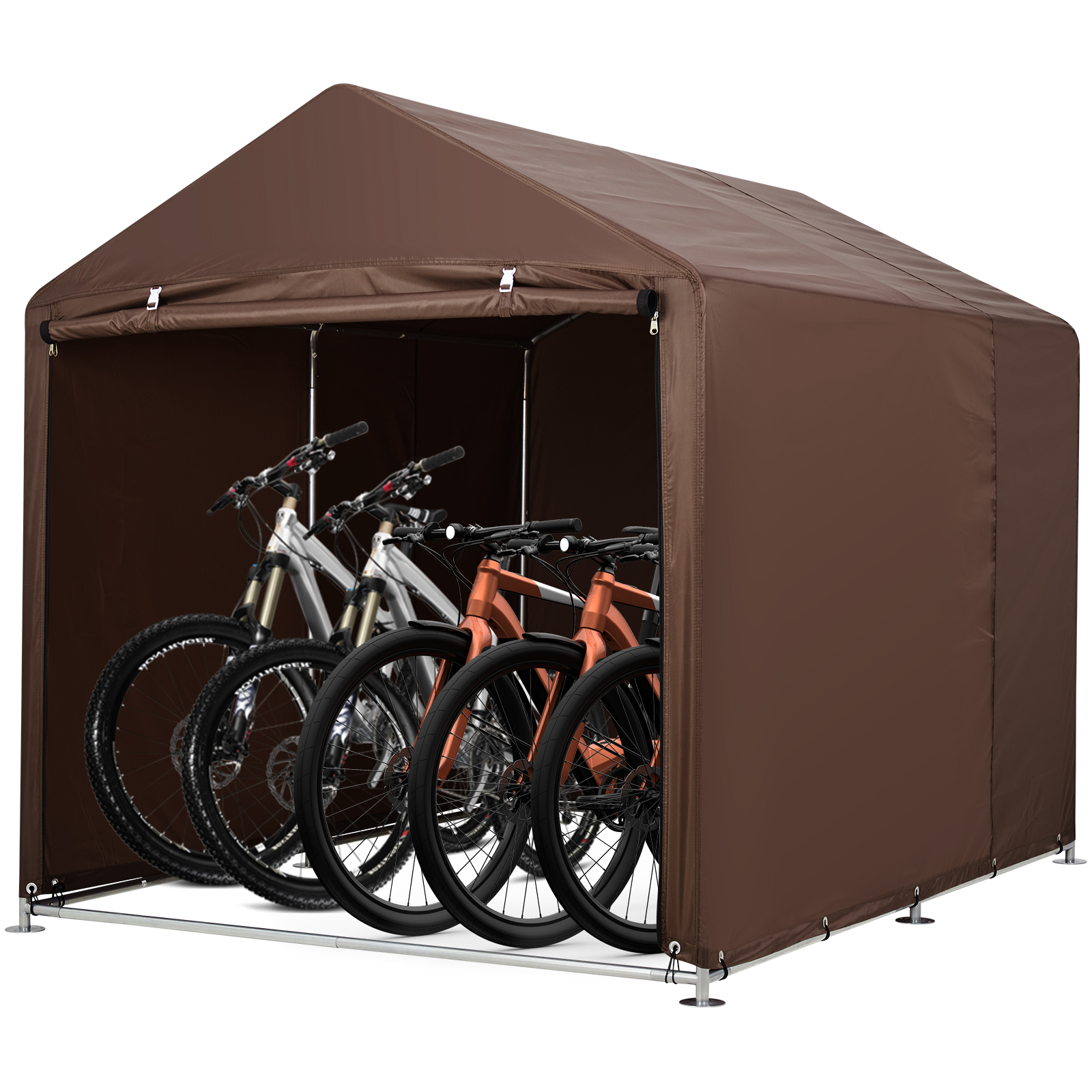 GarveeLife サイクルハウス サイクルポート 1~5台用 ガレージ 物置 屋外 テント 簡易ガレージ バイクガレージ 自転車置き場 - 画像 (4)