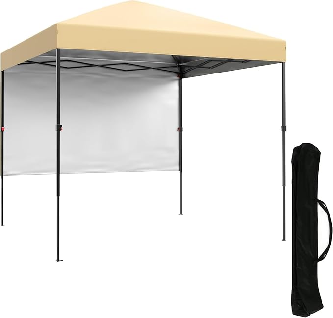 ワンタッチタープテント 2.5m/2.2m/1.8m 組立て簡単 サイドシート付属 高耐水加工&UVカット 紫外線カット 遮熱 日よけ