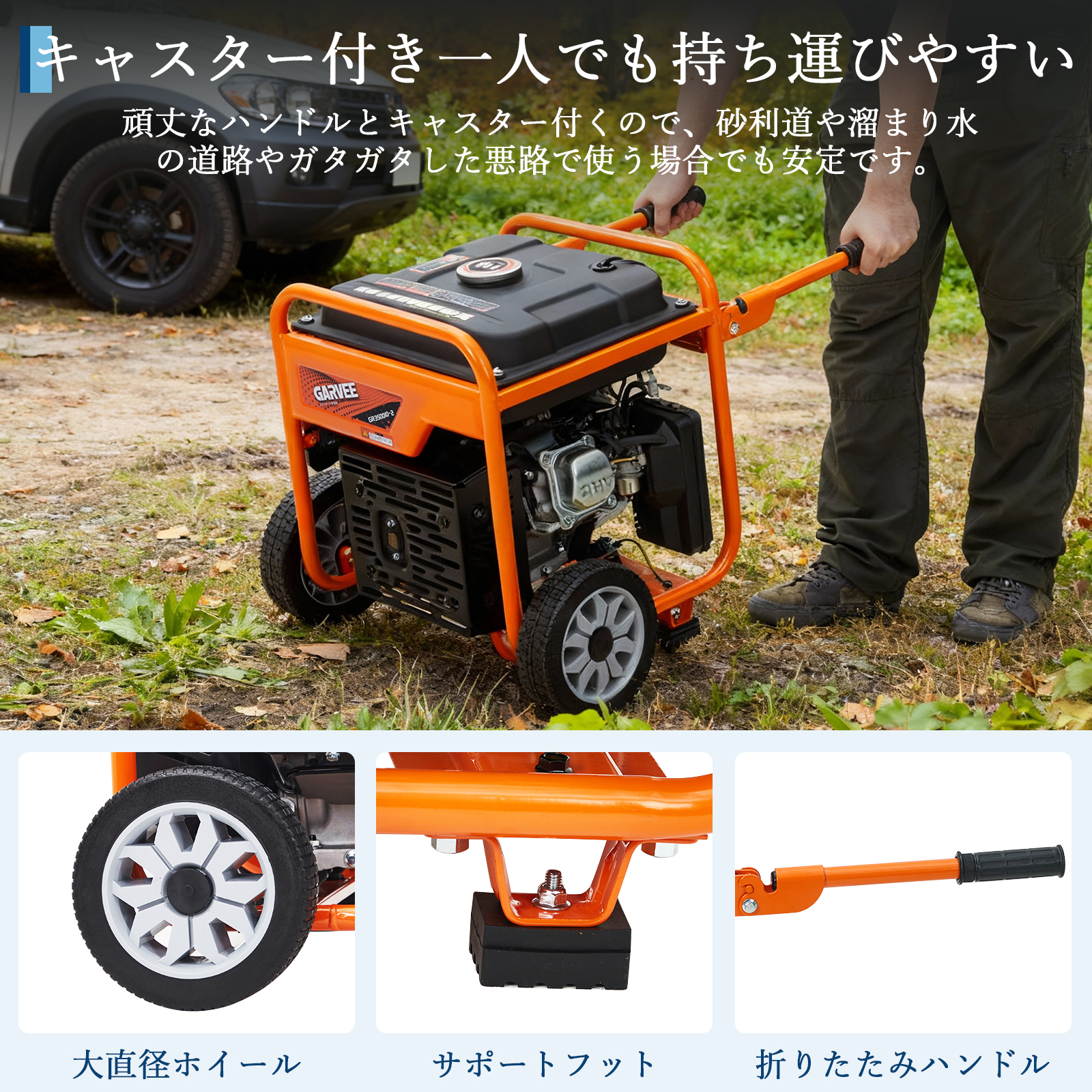 GarveeLife インバーター 発電機 3.2KW オープン スタンダード発電機 GR3500iO-2 - 画像 (8)