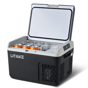車載冷蔵庫 12L ポータブル冷蔵庫 急速冷凍 -20℃~20℃ 45W省エネ 静音 3WAY電源対応 DC12V/24V AC100V 車載冷蔵冷凍庫 車載家庭両用 トラック 車中泊 キャンプ アウトドア 現場 ブラック G12