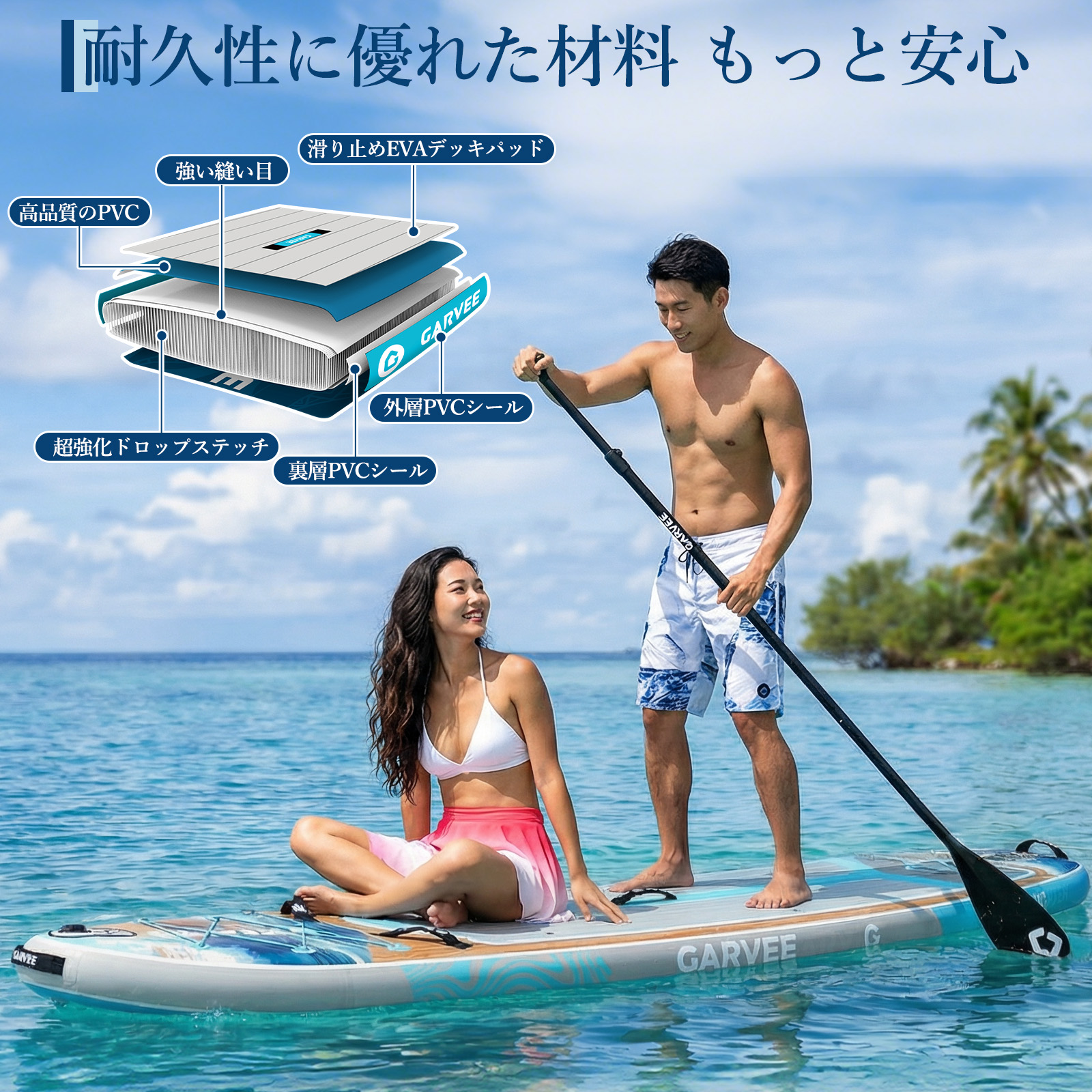 GarveeLife サップボード 初心者セット インフレータブル SUPボード - 画像 (3)