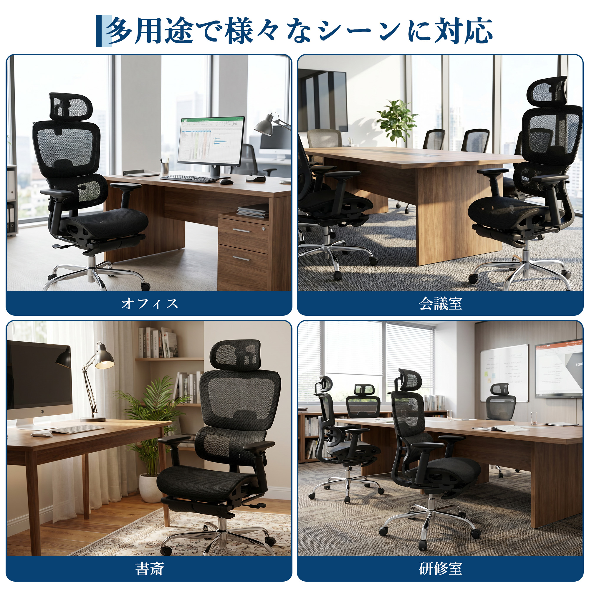GarveeLife オフィスチェア メッシュ 疲れない デスクチェア ワークチェア パソコンチェア - 画像 (6)