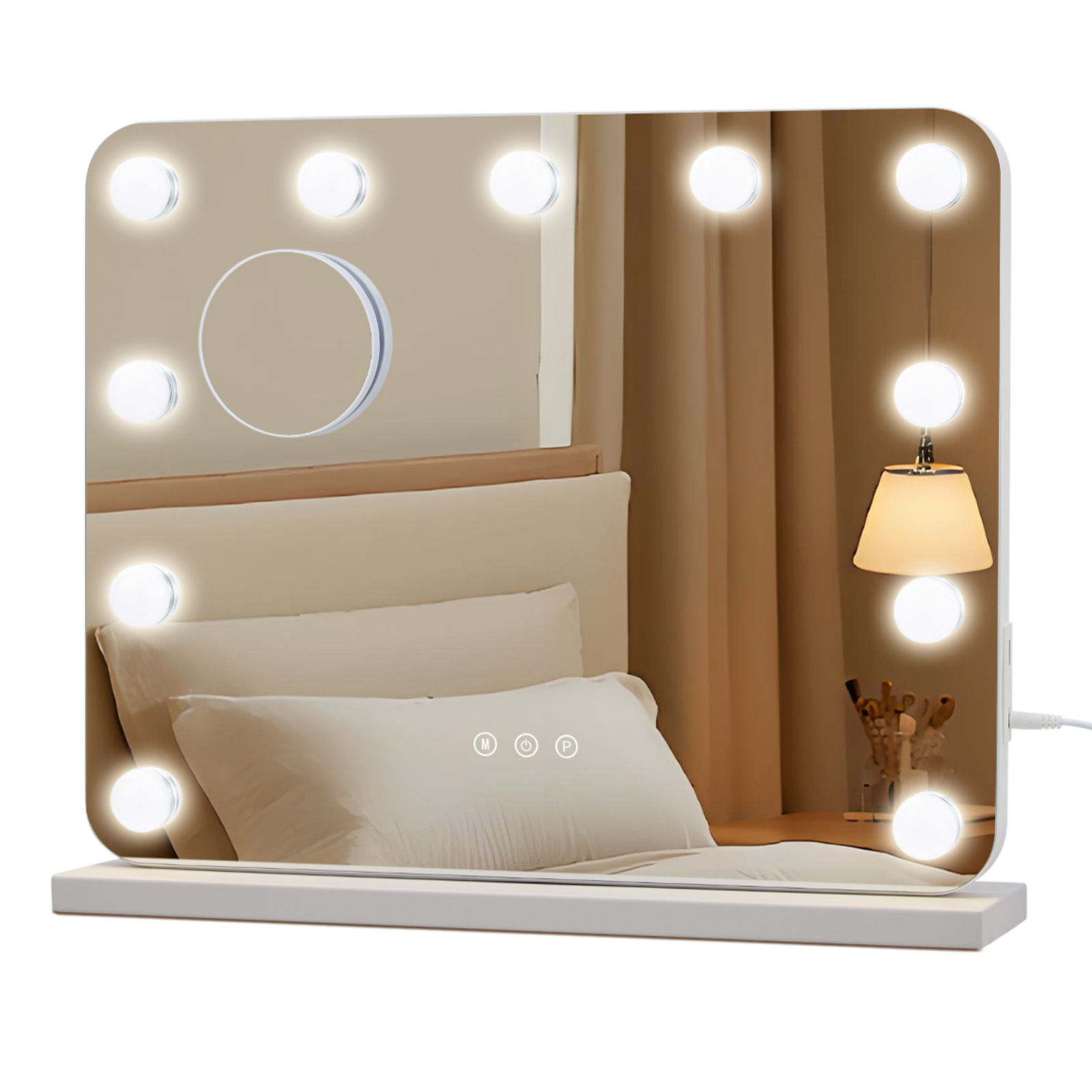 GarveeLife 鏡 女優ミラー ライト付き 50*42cm 58*48cm 61*51cm 80*62cm led ハリウッドミラー おしゃれ ミラー 卓上鏡 鏡 卓上 化粧鏡