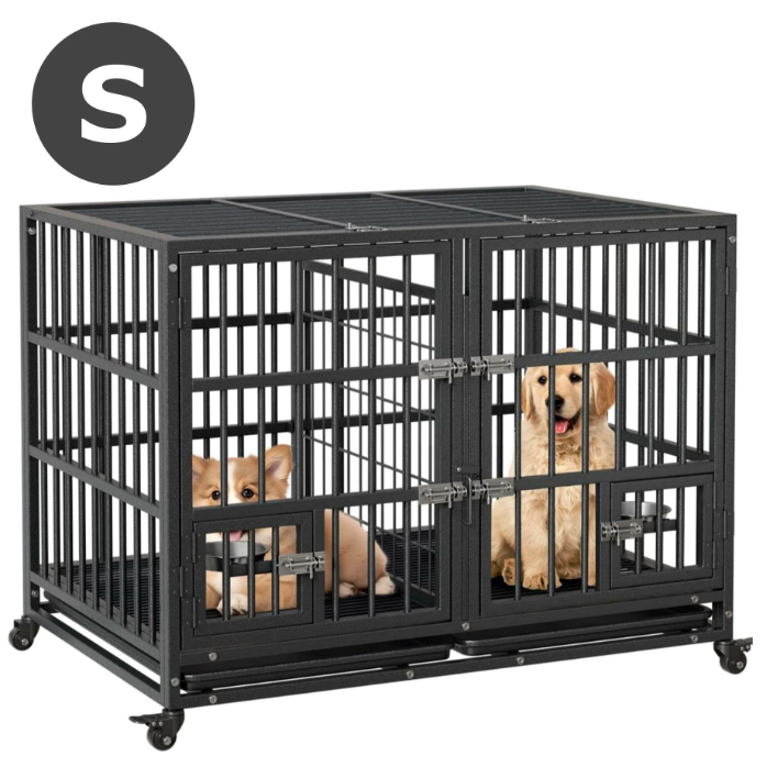 新登場お試し価格 ペットケージ 犬ケージ ペットサークル 屋根付き ステンレス製 頑丈 小型犬 中型犬 大型犬 ダブルドア付き 室内 屋外 キャスター付き おしゃれ 犬小屋 (複製)