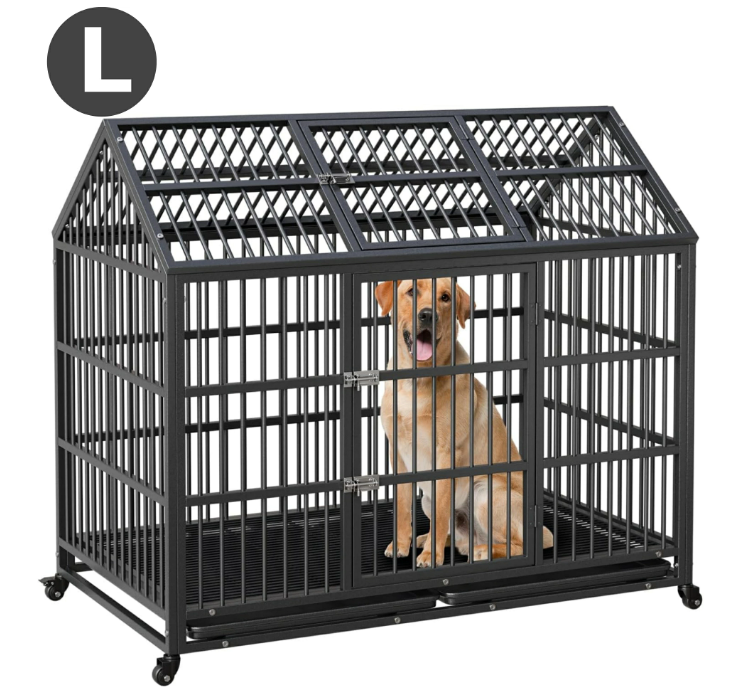 新登場お試し価格 ペットケージ 犬ケージ ペットサークル 屋根付き ステンレス製 頑丈 小型犬 中型犬 大型犬 ダブルドア付き 室内 屋外 キャスター付き おしゃれ 犬小屋 (複製) - 画像 (2)